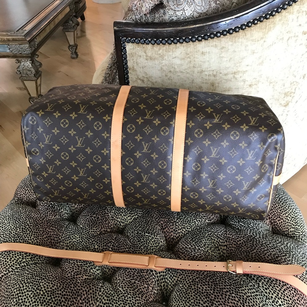 Exquisite Louis Vuitton Keepall 60 Bandolier Travel Bag Duffel - Picture 7 of 17